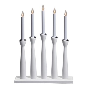 Markslöjd 702229 -Božićni svijećnjak MASESKÄR 5xE10/3W/230V bijeli