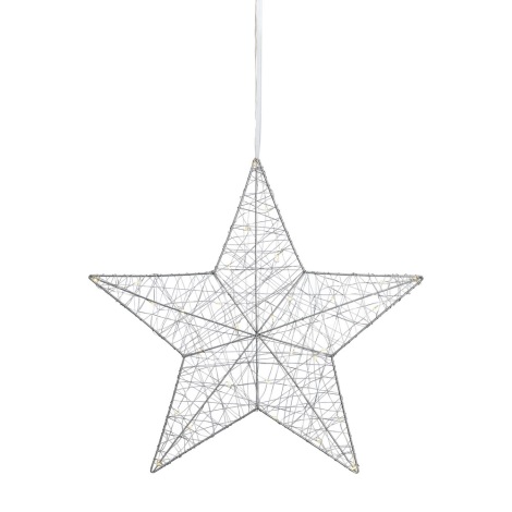 Markslöjd 703436 - LED Božićna dekoracija ARTUR 30xLED/0,9W/4,5V srebrna 50 cm