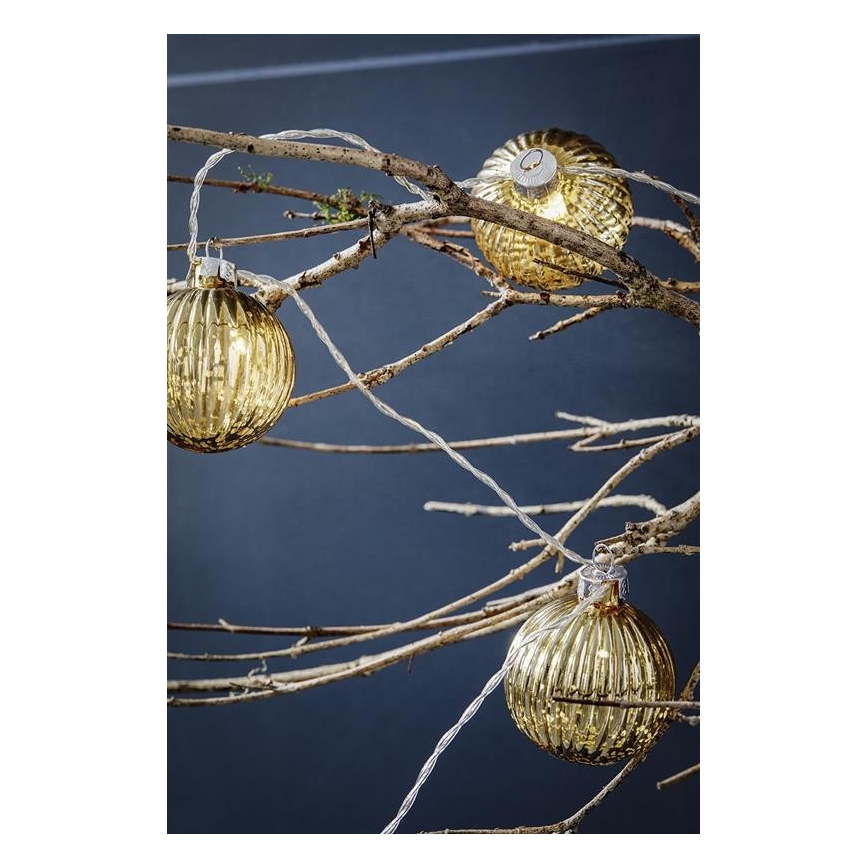 Markslöjd 703781 - LED Božićne lampice BIGSOLO 10xLED/3xAA 1,65m topla bijela