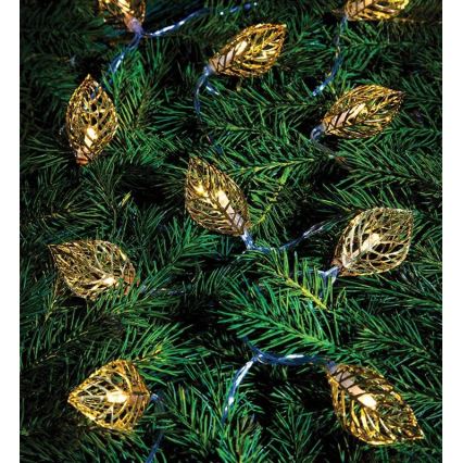 Markslöjd 703859 - LED dekorativni lanac LEAF LED/3xAA 1,85m toplo bijela