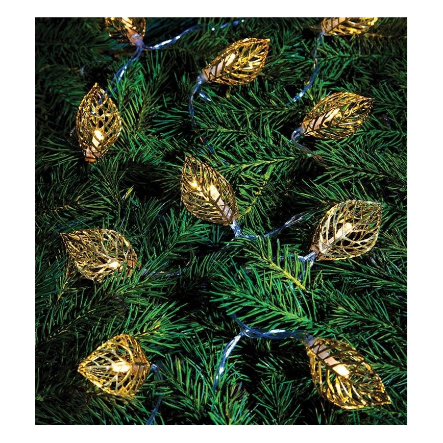 Markslöjd 703859 - LED dekorativni lanac LEAF LED/3xAA 1,85m toplo bijela