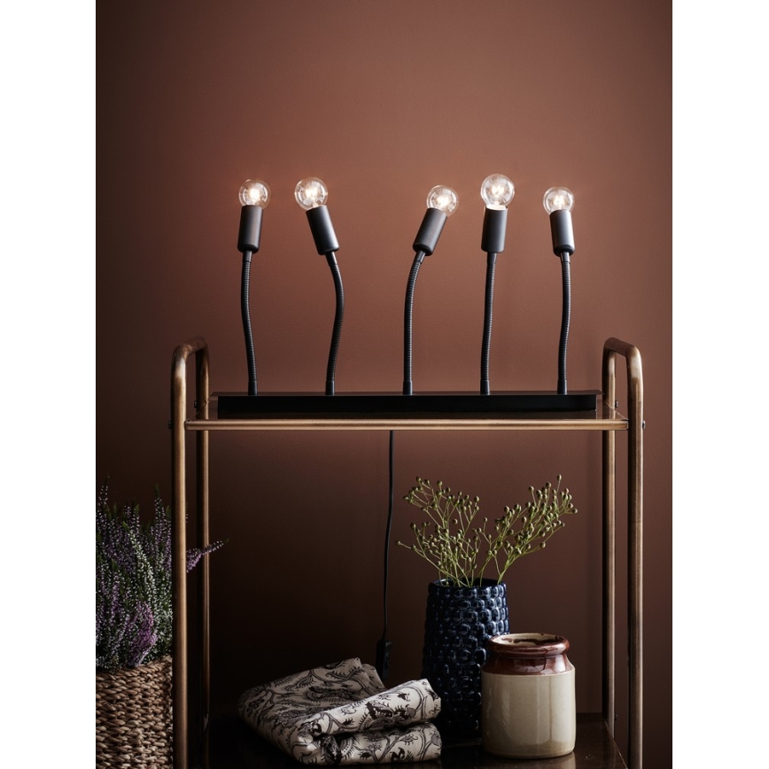 Markslöjd 704423 - Božićna dekoracija ABBE 5xE14/5W/230V crna