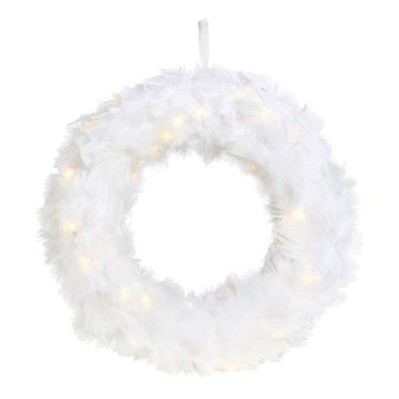 Markslöjd 705290 - LED Božićni vijenac FEATHER LED/1,2W/3xAA promjer 35 cm