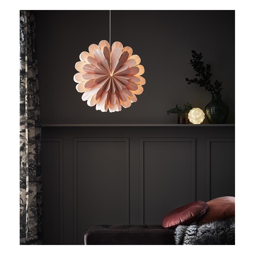Markslöjd 705307 - Božićna dekoracija MARIGOLD 1xE14/25W/230V 60 cm ružičasta
