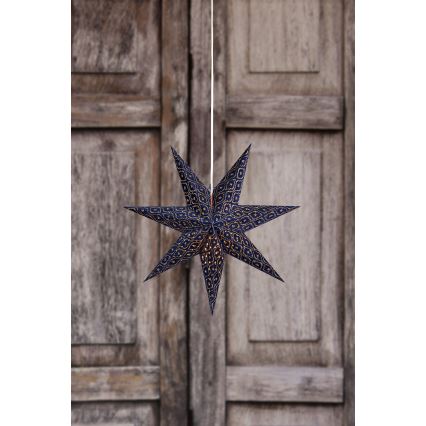 Markslöjd 705317 - Božićna dekoracija BAROQUE 1xE14/25W/230V Ø 75 cm plava