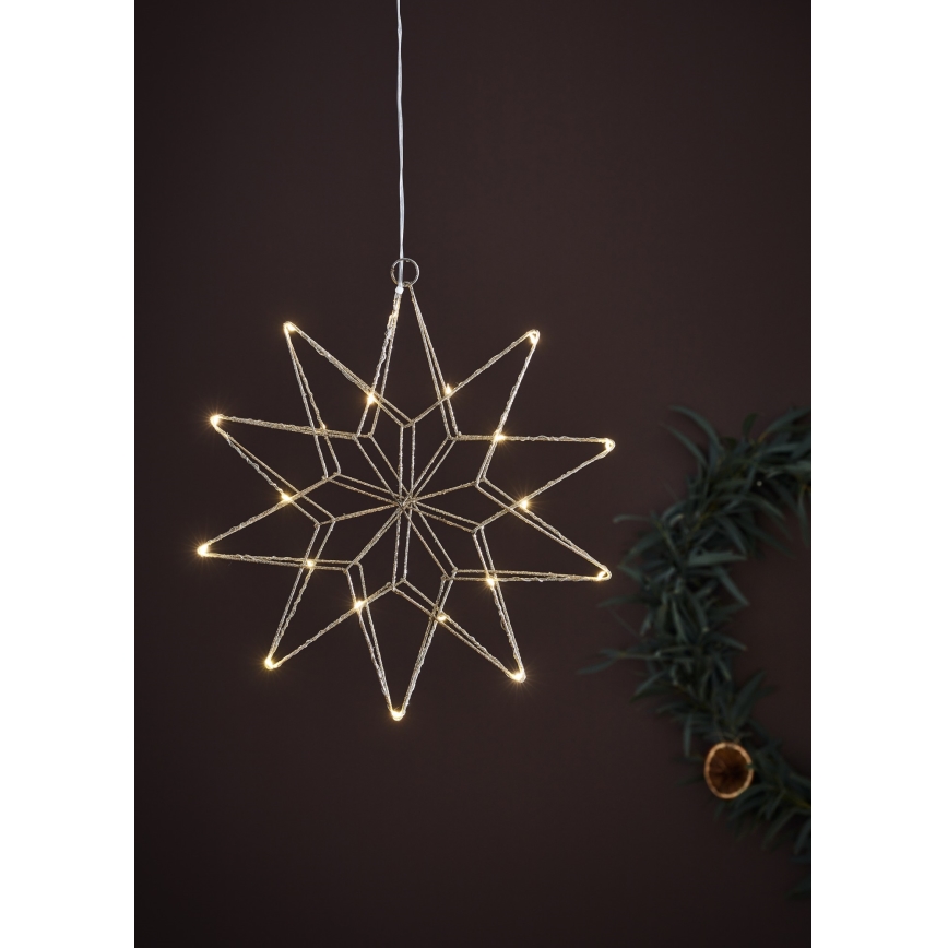 Markslöjd 705750 - LED Božićna dekoracija GLEAM LED/0,6W/3xAA srebrna