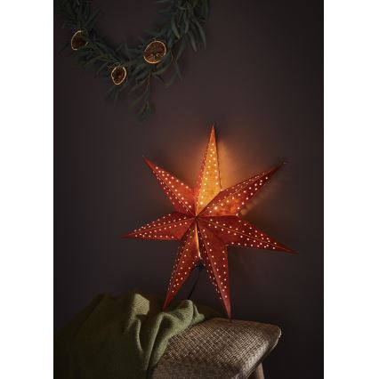 Markslöjd 705807 - Božićna dekoracija EMBLA 1×E14/6W/230V, promjer 45 cm, crvena
