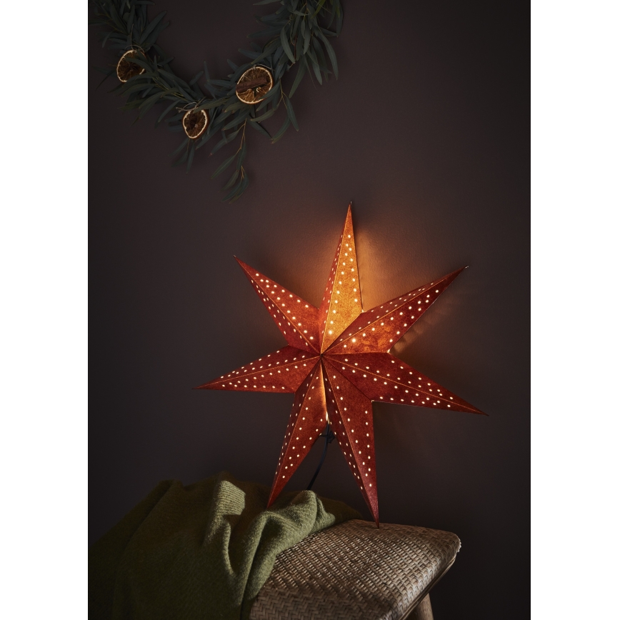 Markslöjd 705807 - Božićna dekoracija EMBLA 1×E14/6W/230V, promjer 45 cm, crvena
