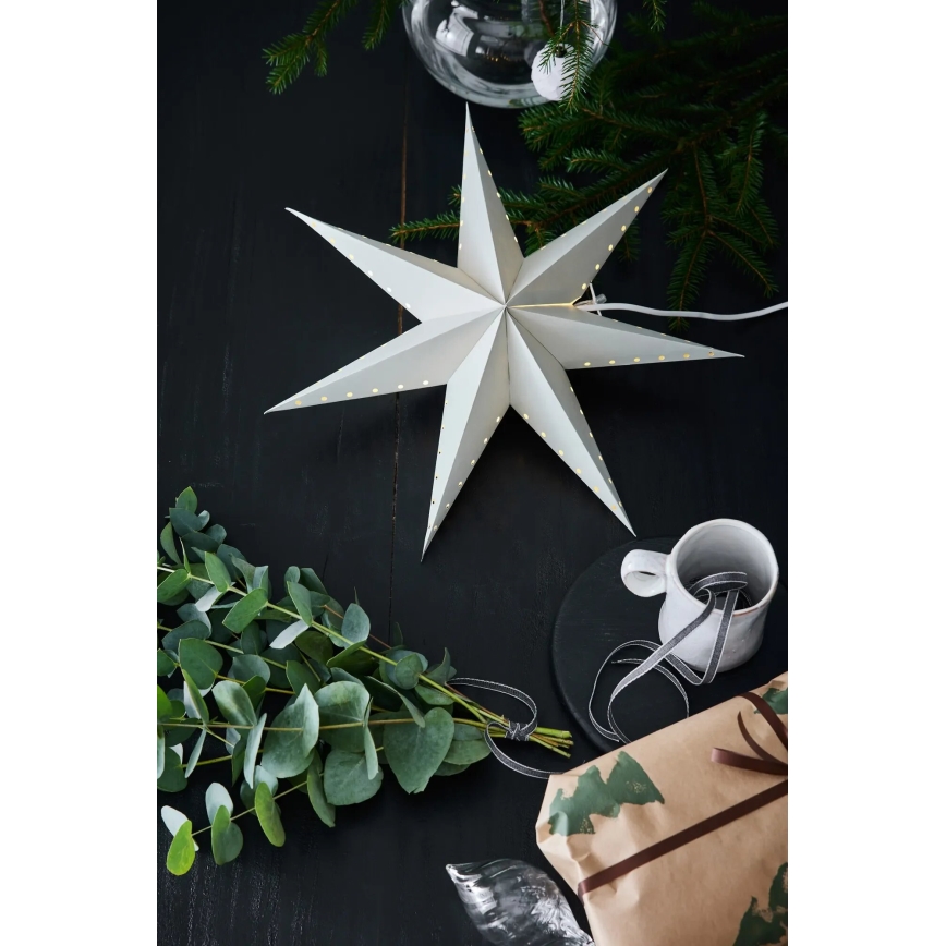 Markslöjd 705929 - Božićna dekoracija LIVELY, 1xE14/6W/230V, promjer 45 cm, siva