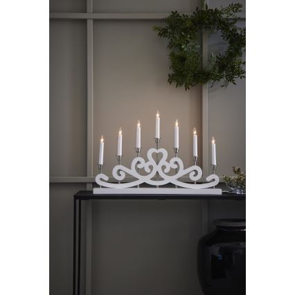 Markslöjd 705965 - Božićni svijećnjak NIGHTFALL 7xE10/3W/230V bijela