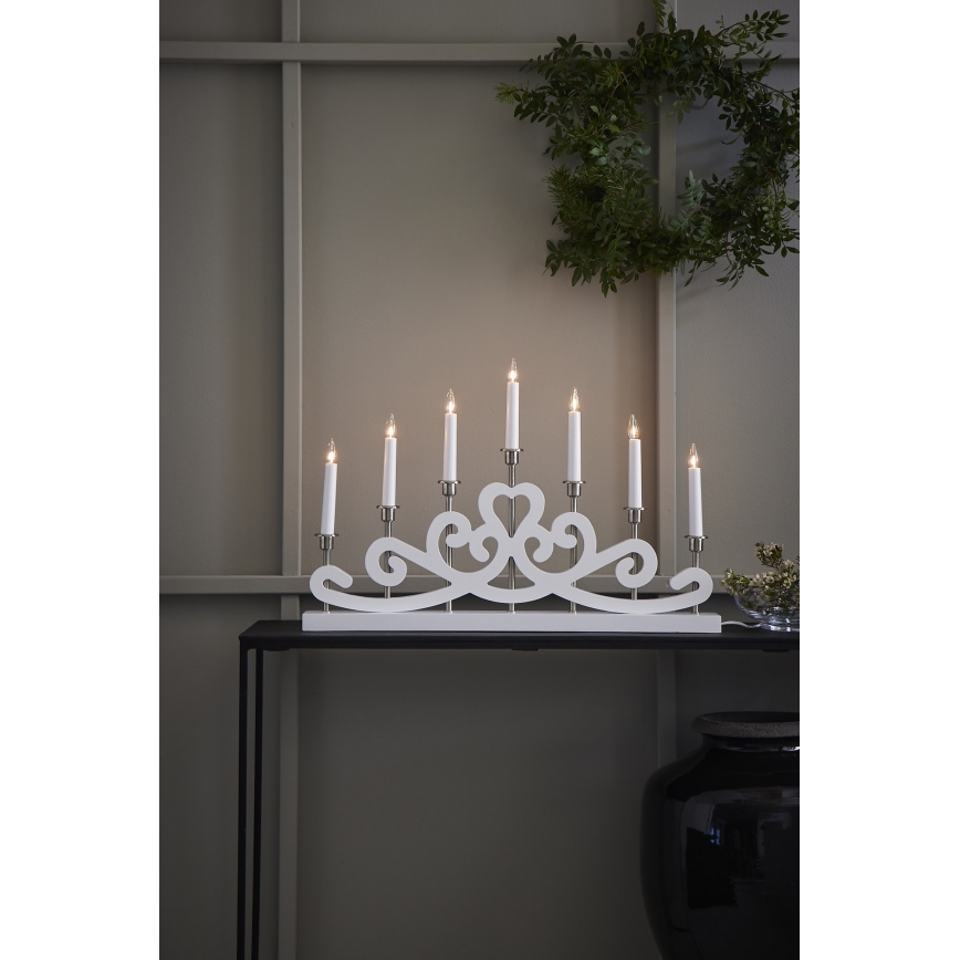 Markslöjd 705965 - Božićni svijećnjak NIGHTFALL 7xE10/3W/230V bijela