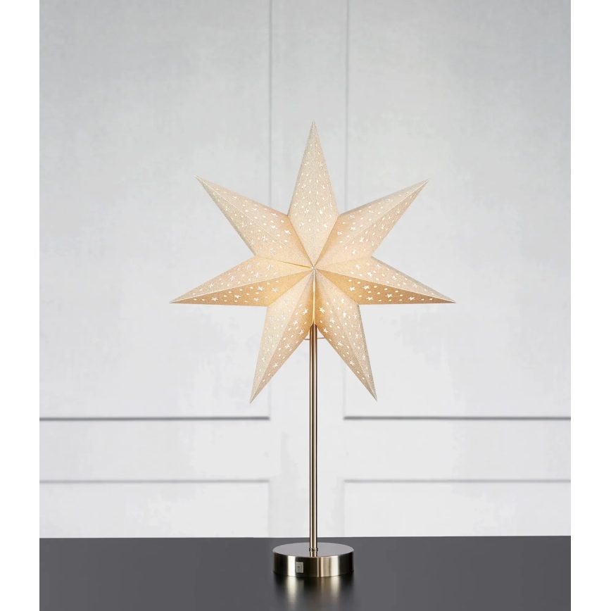 Markslöjd 706053 - LED Božićna dekoracija MATHILDA LED/0,2W/3xAA 68 cm bež/matni krom