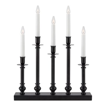 Markslöjd 706092 - Božićni svijećnjak FRATELLO 5xE10/3W/55V crna