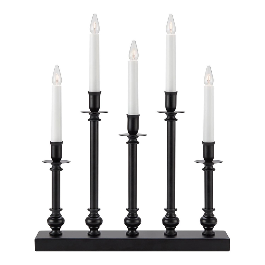 Markslöjd 706092 - Božićni svijećnjak FRATELLO 5xE10/3W/55V crna