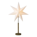 Markslöjd 706214 - Božićna dekoracija SPERANZA 1xE14/6W/230V, promjer 45 cm, borovina/krem