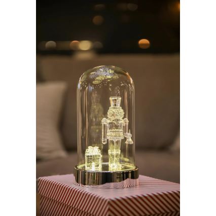 Markslöjd 706526 - LED božićna dekoracija ISLA LED/0,12W/3xAA sjajni krom/orašar