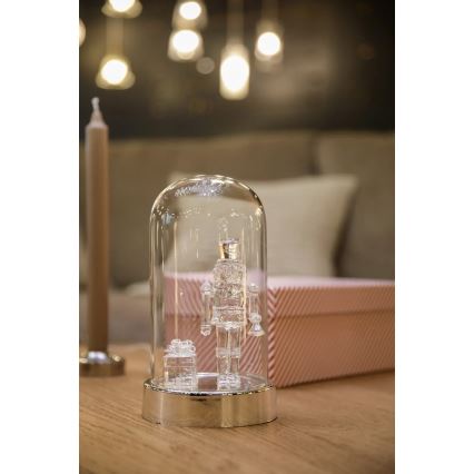 Markslöjd 706526 - LED božićna dekoracija ISLA LED/0,12W/3xAA sjajni krom/orašar