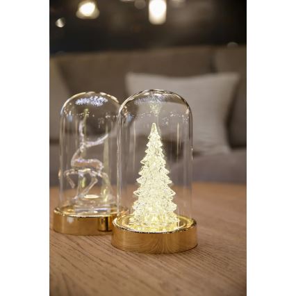 Markslöjd 706531 - LED Božićna dekoracija ISLA LED/0,06W/3xAA mesing/božićno drvce