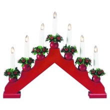 Markslöjd 8314,120 - LED Božićni svijećnjak TOMAS 7xE10/3W/230V crveni