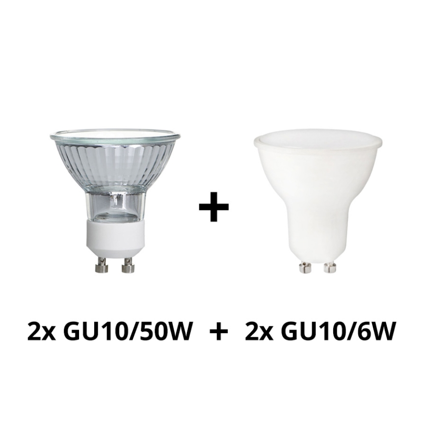 Massive 34026/11/10 - LED Zidna svjetiljka HORIZON 2xGU10/6W + 2xGU10/50W
