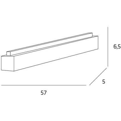 MAXLIGHT C0124 - LED Stropna svjetiljka LINEAR LED/18W/230V 57 cm bijela