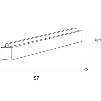 MAXLIGHT C0124D - LED Prigušiva stropna svjetiljka LINEAR LED/18W/230V 57 cm bijela