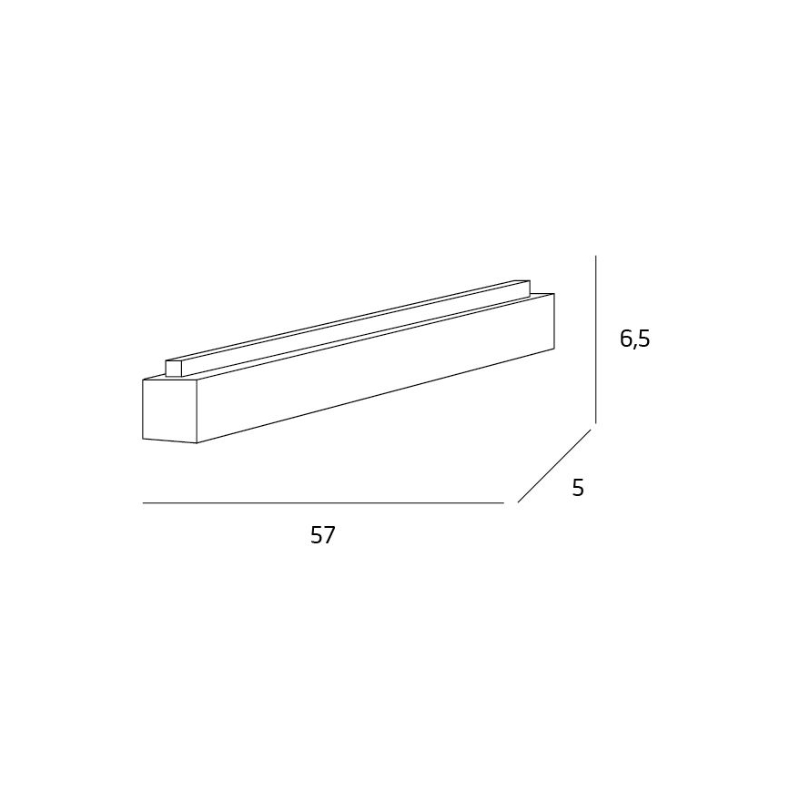 MAXLIGHT C0124D - LED Prigušiva stropna svjetiljka LINEAR LED/18W/230V 57 cm bijela