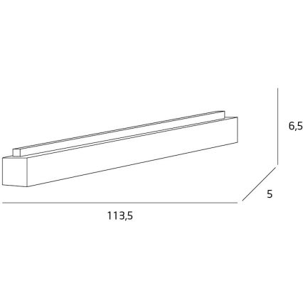 MAXLIGHT C0125D - LED Prigušiva stropna svjetiljka LINEAR LED/36W/230V 113,5 cm bijela