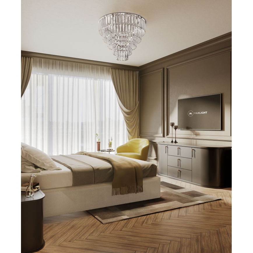 MAXLIGHT C0137 - Stropna svjetiljka MONACO 15xG9/40W/230V pr. 60 cm sjajni krom