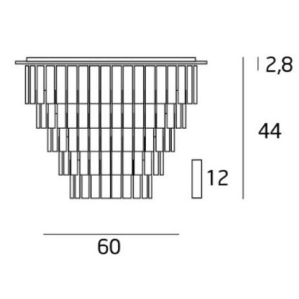 MAXLIGHT C0137 - Stropna svjetiljka MONACO 15xG9/40W/230V pr. 60 cm sjajni krom