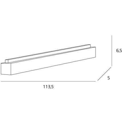MAXLIGHT C0175 - LED Stropna svjetiljka LINEAR LED/36W/230V 113,5 cm crna