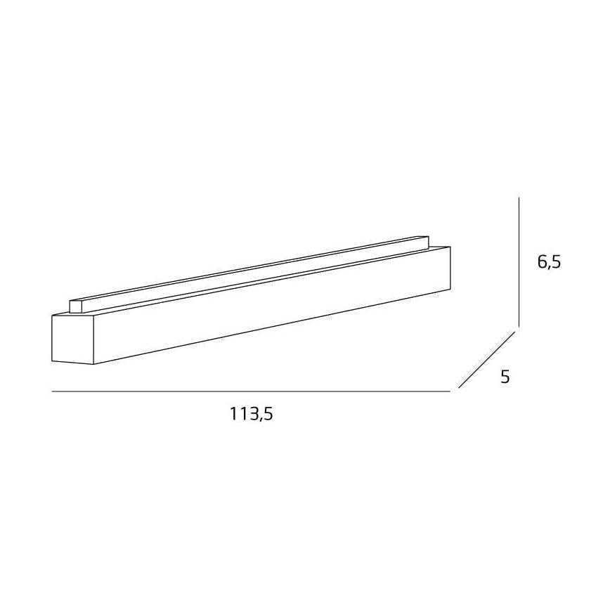 MAXLIGHT C0175 - LED Stropna svjetiljka LINEAR LED/36W/230V 113,5 cm crna