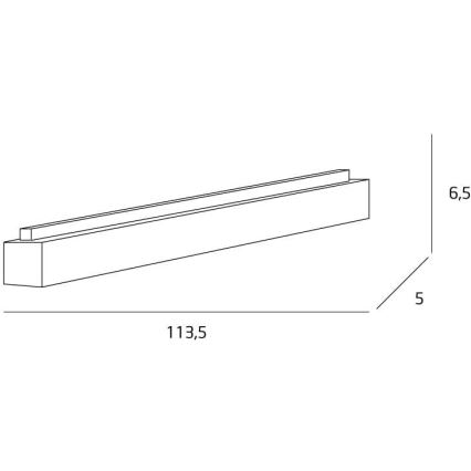 MAXLIGHT C0175D - LED Prigušiva stropna svjetiljka LINEAR LED/36W/230V 113,5 cm crna