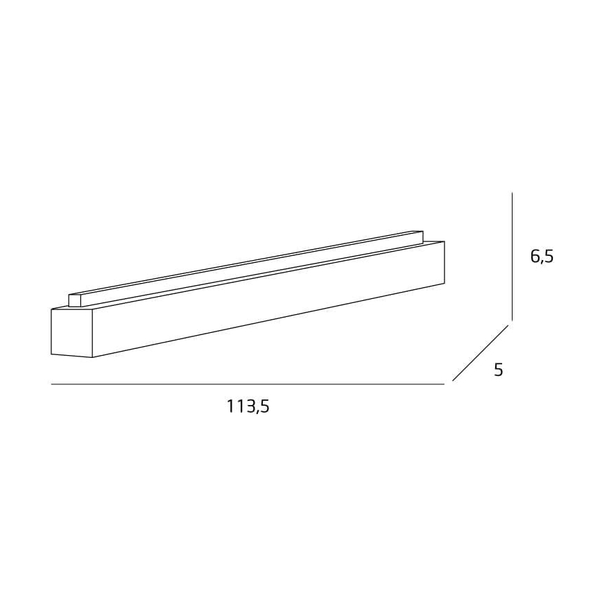 MAXLIGHT C0175D - LED Prigušiva stropna svjetiljka LINEAR LED/36W/230V 113,5 cm crna