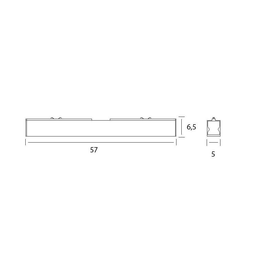 MAXLIGHT C0190 - LED Stropna svjetiljka LINEAR LED/18W/230V 57 cm crna