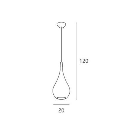 MAXLIGHT P0233 - Luster na sajli DROP 1xE27/40W/230V pr. 20 cm crna
