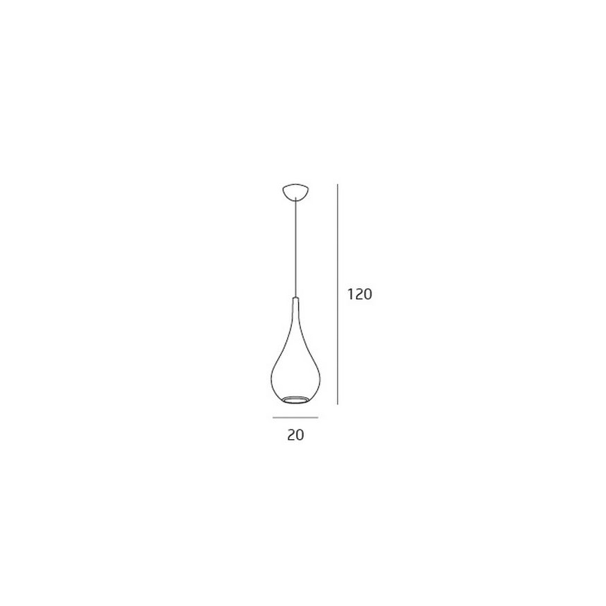 MAXLIGHT P0233 - Luster na sajli DROP 1xE27/40W/230V pr. 20 cm crna