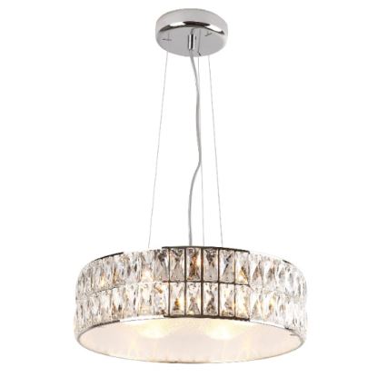 MAXLIGHT P0238 - Luster na sajli DIAMANTE 6xG9/42W/230V pr. 46 cm sjajni krom