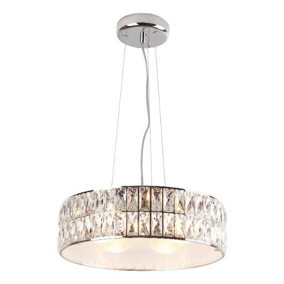 MAXLIGHT P0238 - Luster na sajli DIAMANTE 6xG9/42W/230V pr. 46 cm sjajni krom