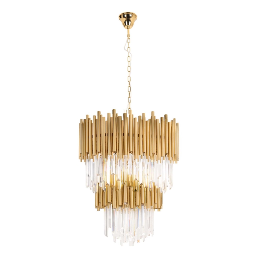 MAXLIGHT P0283 - Luster na lancu VOGUE 16xE14/40W/230V pr. 60 cm zlatna