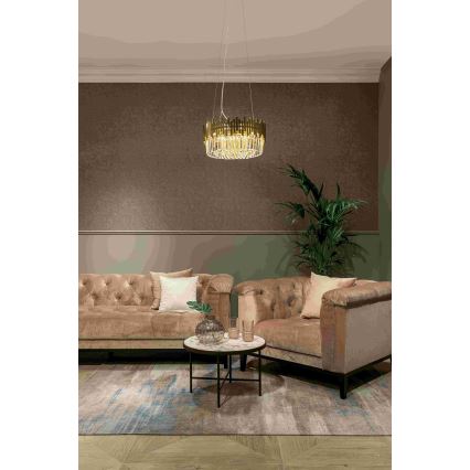 MAXLIGHT P0368 - Luster na sajli TREND 8xE14/40W/230V pr. 45 cm zlatna