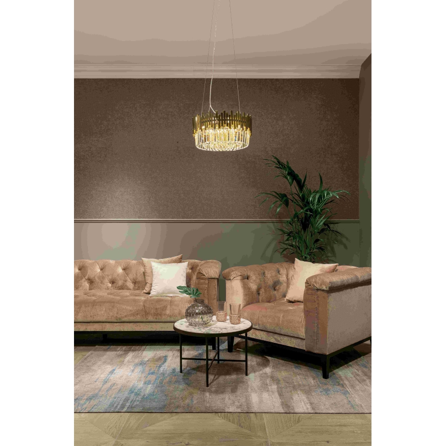 MAXLIGHT P0368 - Luster na sajli TREND 8xE14/40W/230V pr. 45 cm zlatna