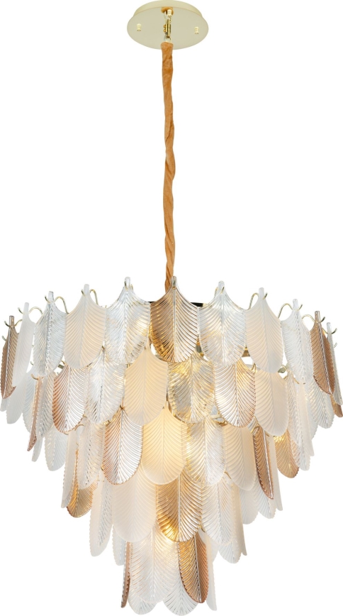MAXLIGHT P0418 - Luster na lancu ARWENA 15xE14/40W/230V pr. 80 cm zlatna