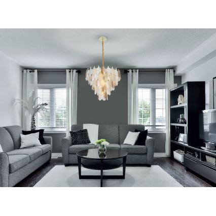 MAXLIGHT P0418 - Luster na lancu ARWENA 15xE14/40W/230V pr. 80 cm zlatna