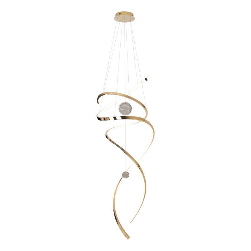 MAXLIGHT P0427D - LED Prigušivi luster na sajli RITZ LED/100W/230V pr. 60 cm CRI 90 zlatna