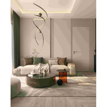 MAXLIGHT P0482D - LED Prigušivi luster na sajli RITZ LED/100W/230V pr. 60 cm CRI 90 sjajni krom
