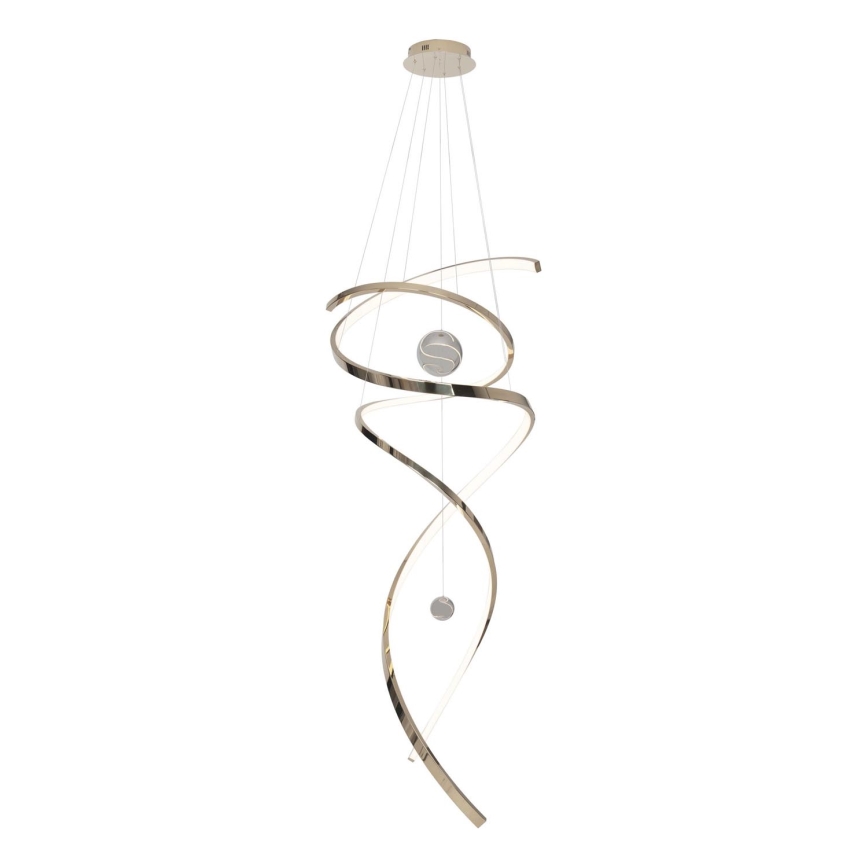 MAXLIGHT P0483D - LED Prigušivi luster na sajli RITZ LED/100W/230V pr. 60 cm CRI 90 mesing
