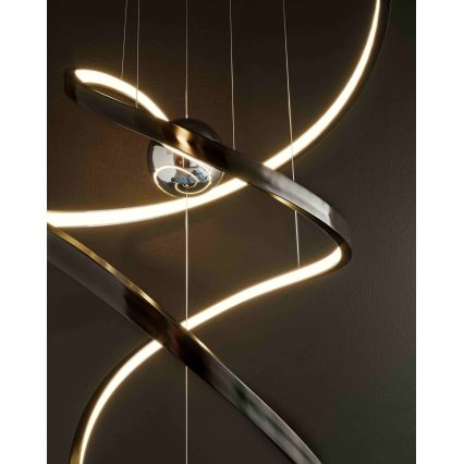 MAXLIGHT P0500D - LED Prigušivi luster na sajli RITZ LED/100W/230V pr. 60 cm CRI 90 crna