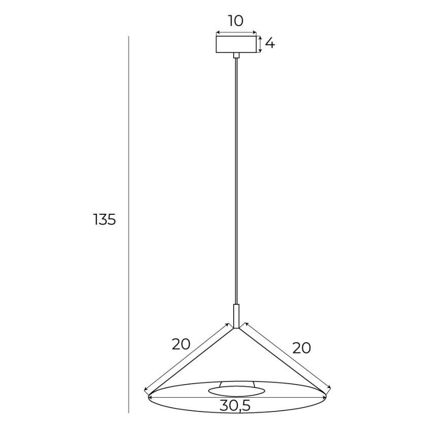 MAXLIGHT P0505 - LED Luster na sajli VULCANO LED/5W/230V pr. 30,5 cm bijela