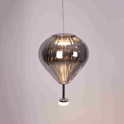 MAXLIGHT P0526D - LED Prigušivi luster na sajli PALLONCINI 11xLED/6W/230V pr. 45 cm prozirna/bež/dimna